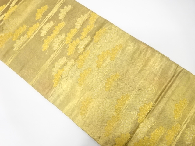 JAPANESE KIMONO / ANTIQUE FUKURO OBI / SILK / WOVEN MIST